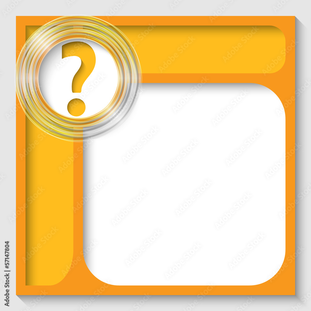 Poster abstract vector frames for text and question mark
