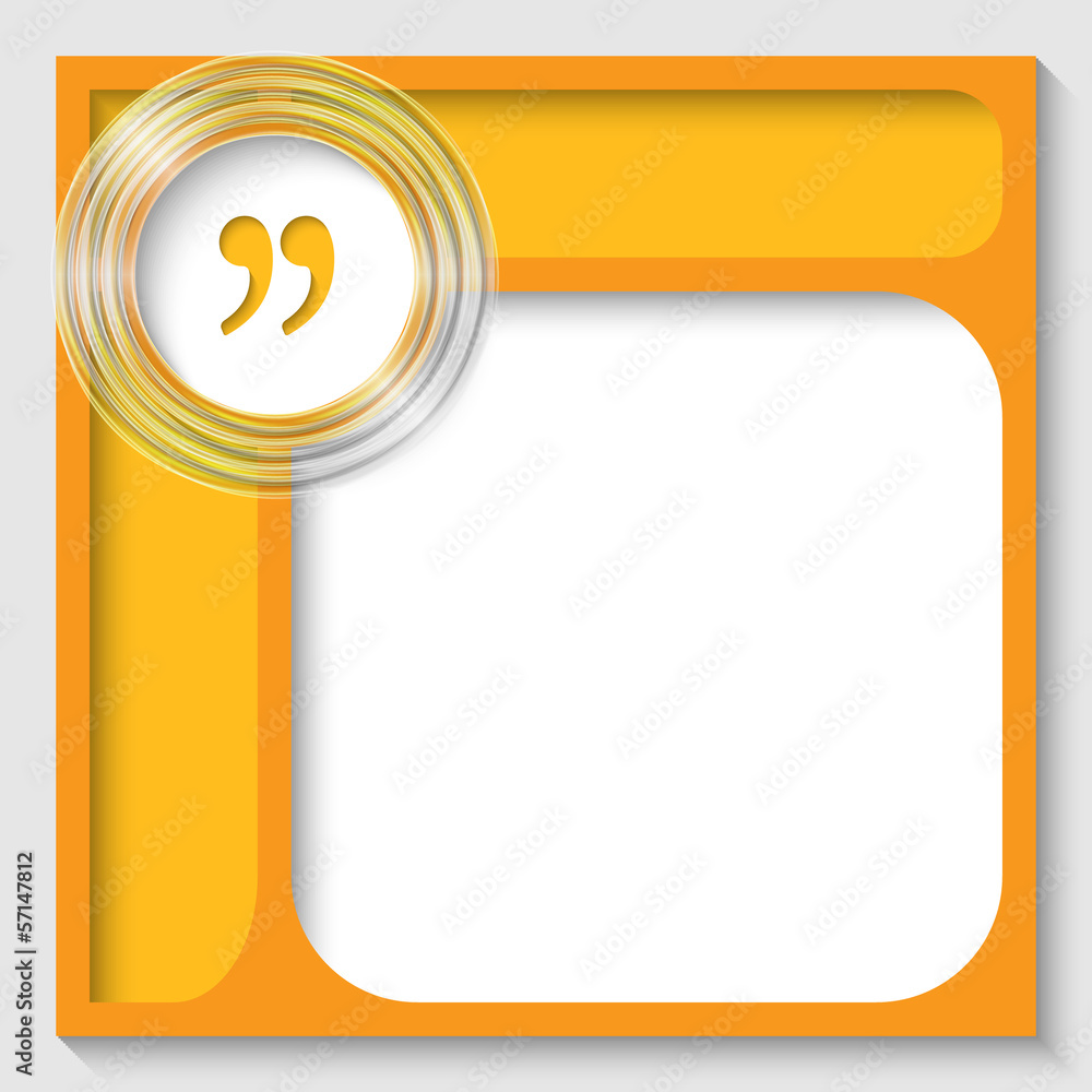 Poster abstract vector frames for text and quotation mark