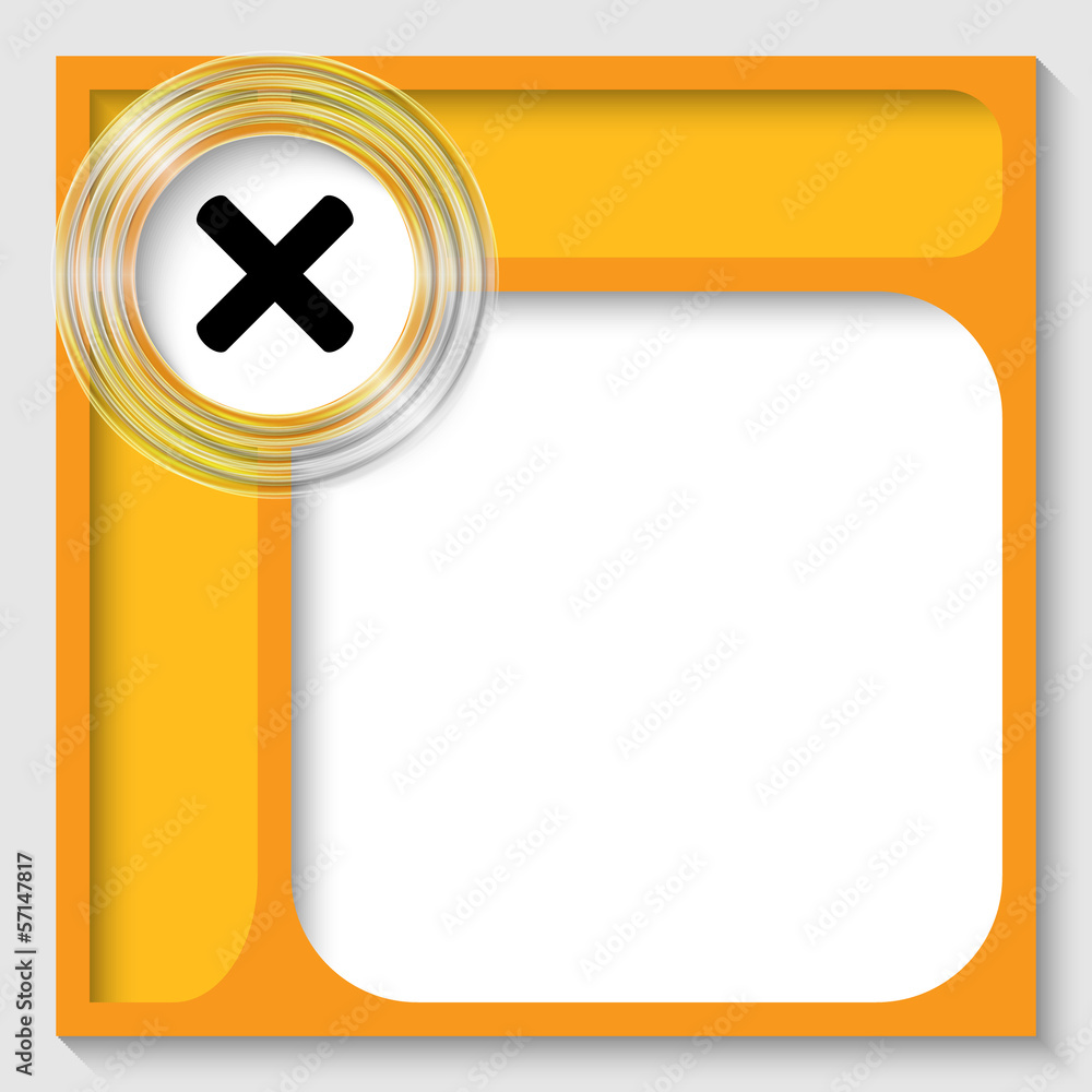 Poster abstract vector frames for text and ban mark