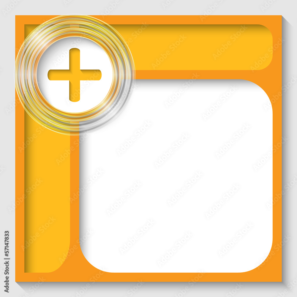 Poster abstract vector frames for text and plus sign