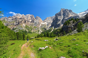 Fototapeta na wymiar Dolomity - doliny pejzaż w Contrin