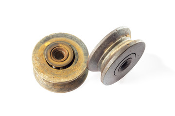 old rusty metal ball bearing