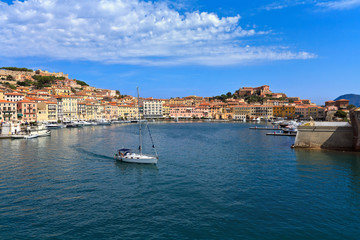 Fototapeta premium Portoferraio from the sea - Elba island