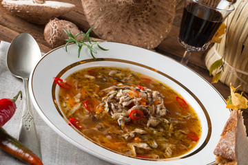 parasol mushroom soup