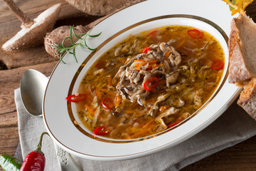 parasol mushroom soup