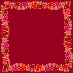 Valentine`s day. frame.