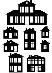 house icon set isolated on white background