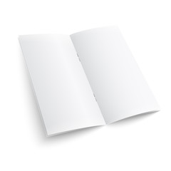 Blank paper brochure with clips. - obrazy, fototapety, plakaty