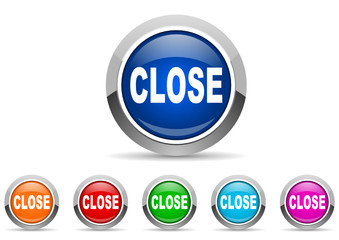 close icon vector set