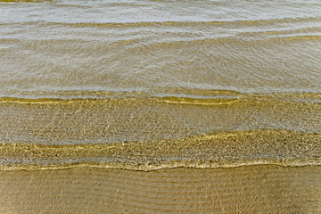 At the sea.