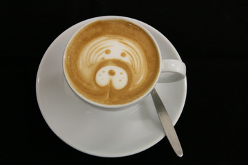 Latte Art Hund