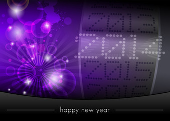 Modern vector template for New Year's Eve party 2014
