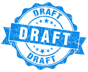draft blue grunge vintage isolated stamp