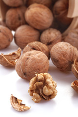 Walnuts isolated on white