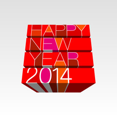 2014 Happy New Year Vector Graphic