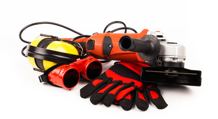 Fototapeta premium worker tools isolated on white