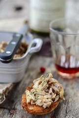 homemade pate with toast bread
