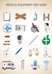 Medical Icons Set - Vector Illustration