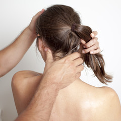 Fototapeta premium Nackenprobleme