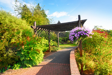 Beautiful garden in the park