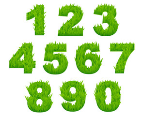 Grass numbers and digits