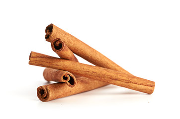 cinnamon isolated on white background