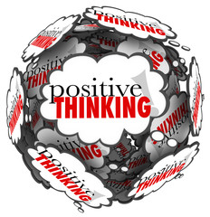 Positive Thinking Words Thought Clouds Sphere