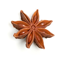 Star anise isolated on white background