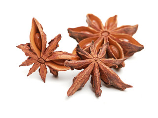 stars anise isolated on a white background