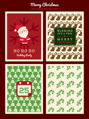 Christmas Pattern background for invitation card / poster / flye