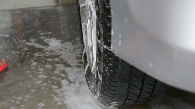 hand washing car at home