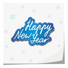 Christmas sticker. New Year decoration.