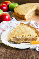 Slice of an apple pie