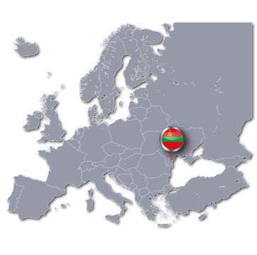 Europakarte mit Transnistrien
