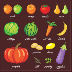 Vegetables and fruits