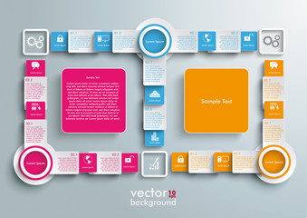 Double Big Colored Banners Batched Rectangles