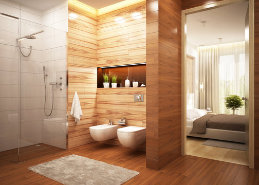 Modern Bathroom In A Modern Hotel