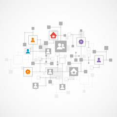 Social media vector background