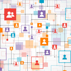 Social media vector background