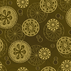 vector seamless abstract flower pattern