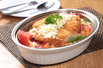 pork cutlet risotto