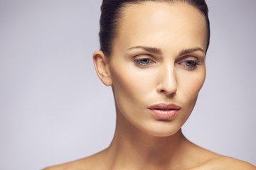 Studio shot of a gorgeous brunette