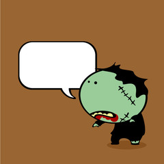 Background with talking zombie