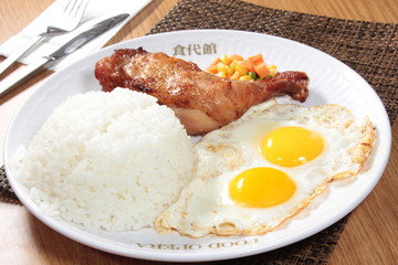 drumstick egg rice