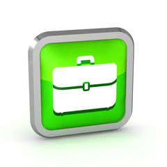 green briefcase icon on a white background
