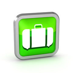 green baggage icon on a white background
