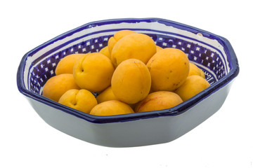 Yellow ripe apricots