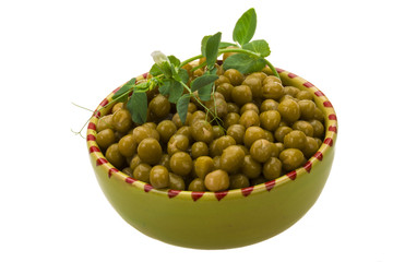 Marinated green peas
