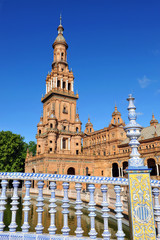 Naklejka premium Monumental Plaza de España, Sevilla, España