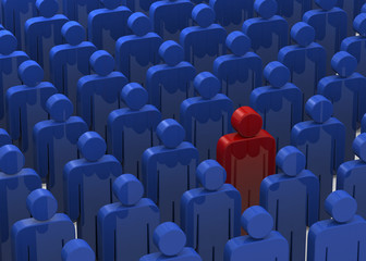 Obraz premium CROWD OF USERS - 3D